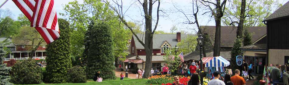 Peddler's Village is a 42-acre, outdoor shopping mall featuring 65 retail shops and merchants, 3 restaurants, a 71 room hotel and a Family Entertainment Center. in the Morrisville, Bucks County PA area