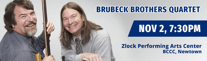 Chris and Dan Brubeck have been making music together practically all their lives. Drummer Dan and bassist, trombonist, and composer Chris cut their first record together in 1966.. They’ve subsequently played a variety of styles in a number of different groups, as well as with their father, jazz giant Dave Brubeck, and with their own Brubeck Brothers Quartet. With Dan and Chris as the foundation, guitarist Mike DeMicco and pianist Chuck Lamb, complete this dynamic quartet.