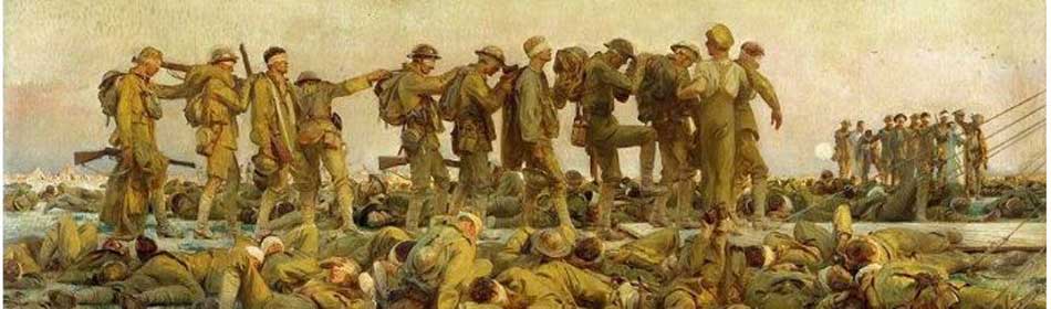 John Singer Sargent - Gassed, 1918 - Oil on canvas - (on display at Imperial War Museum, London, UK) in the Morrisville, Bucks County PA area
